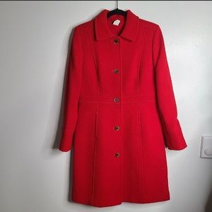 J Crew Lady Coat Red Like New